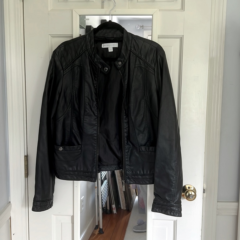 New York & Company black leather jacket
